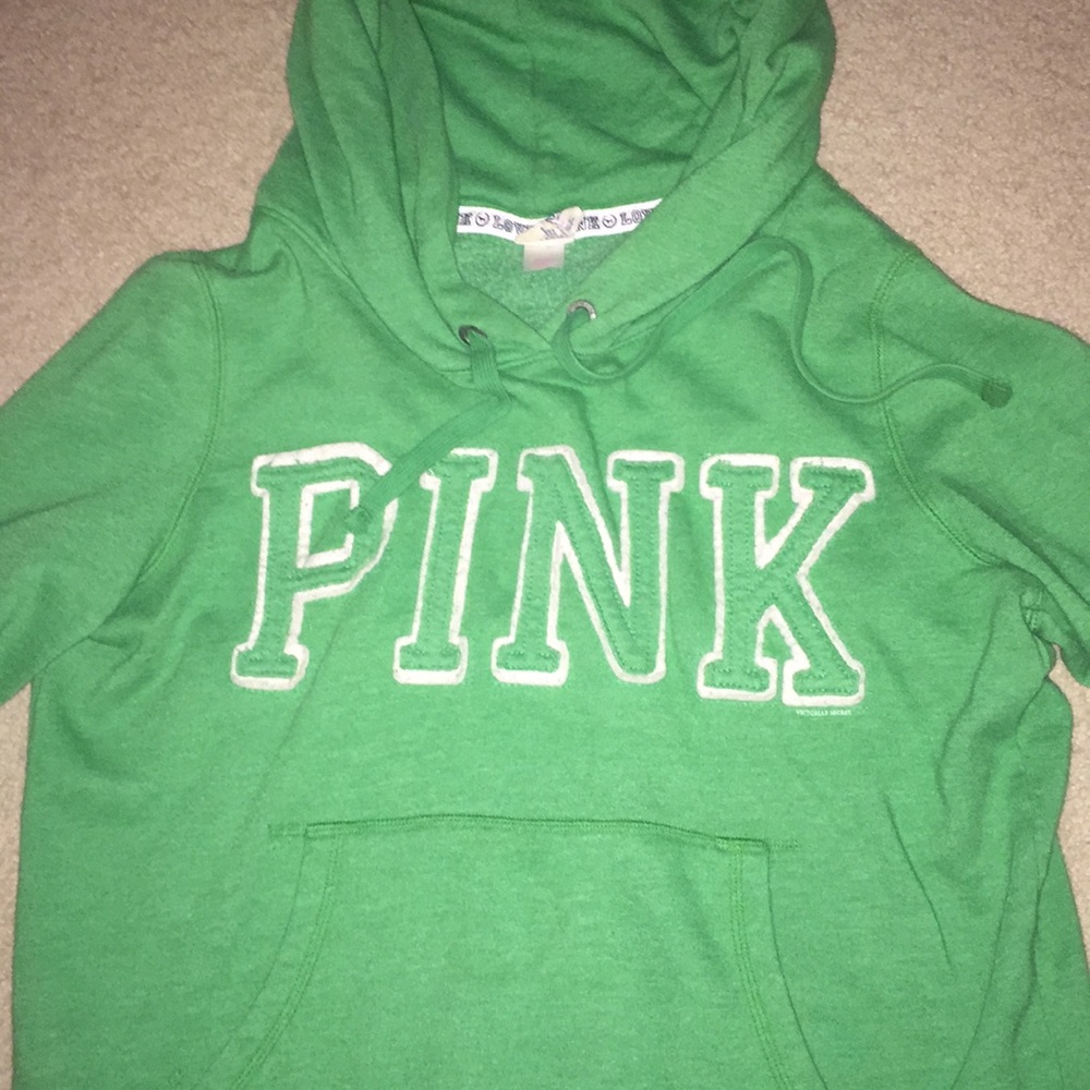 VS PINK Hoodie- beautiful green!